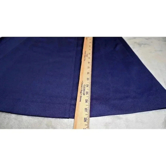 Vintage Koret Blue A line Midi Skirt with Belt size 14 - Picture 4 of 13